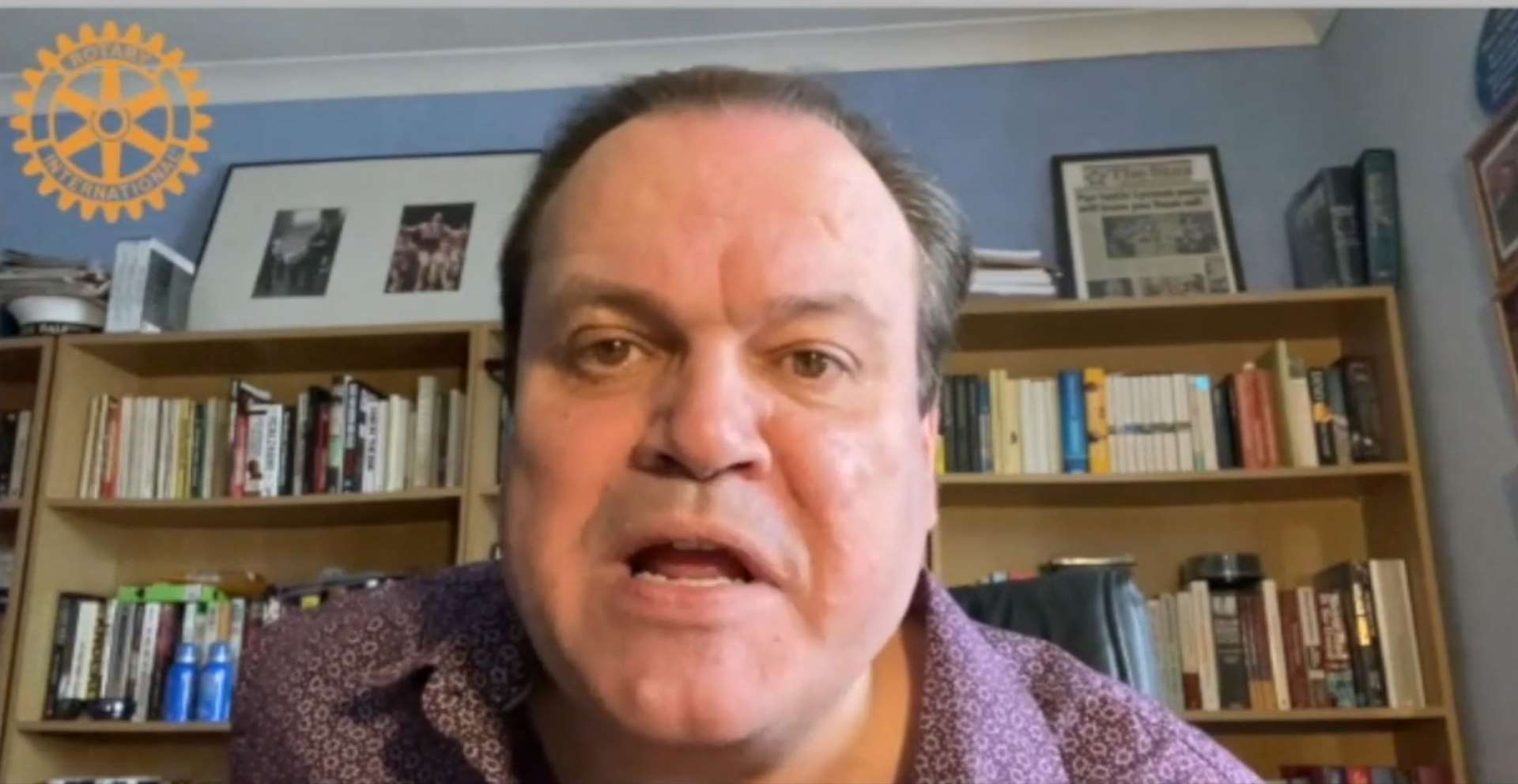 Sheppey-based Shaun Williamson, former Barry Evans in EastEnders, performed sit-down comedy in the virtual Rotary Variety Show which raised £800 for Minster-on-Sea Rotary Club