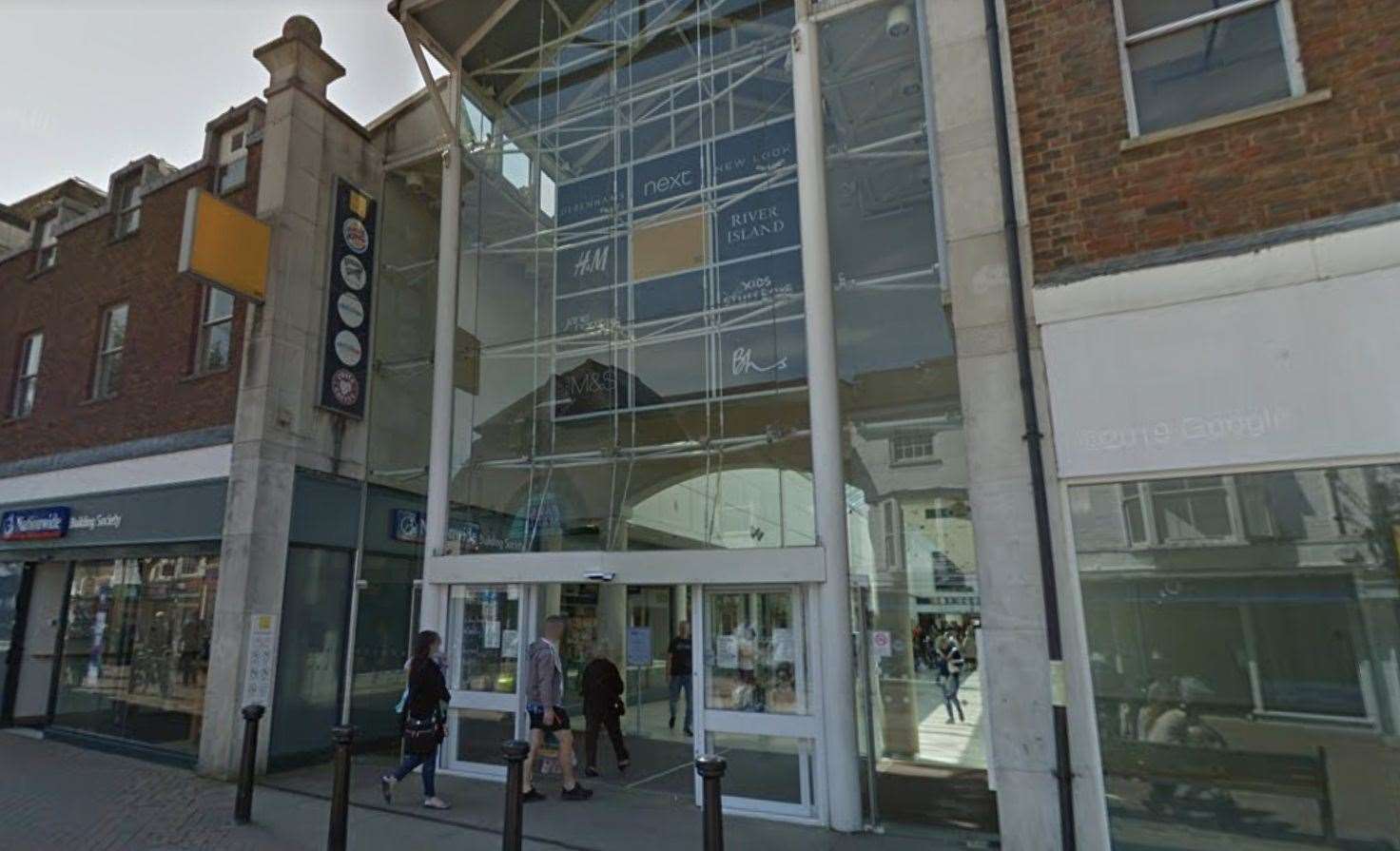 The boy has been banned from County Square Shopping Centre in Ashford town centre. Picture: Google