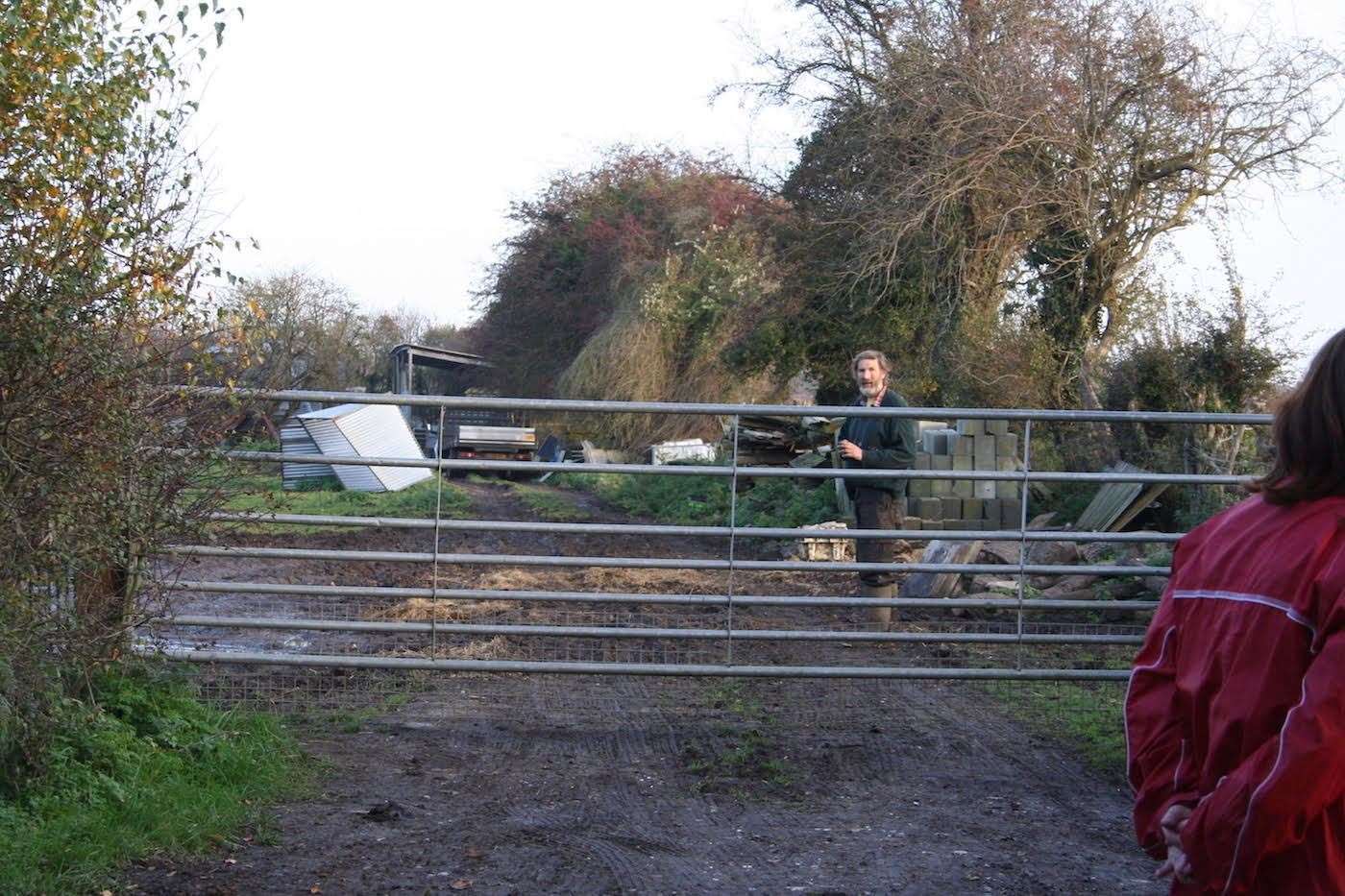 Farmer Craig Sargent at the gate of his farm in Halstead