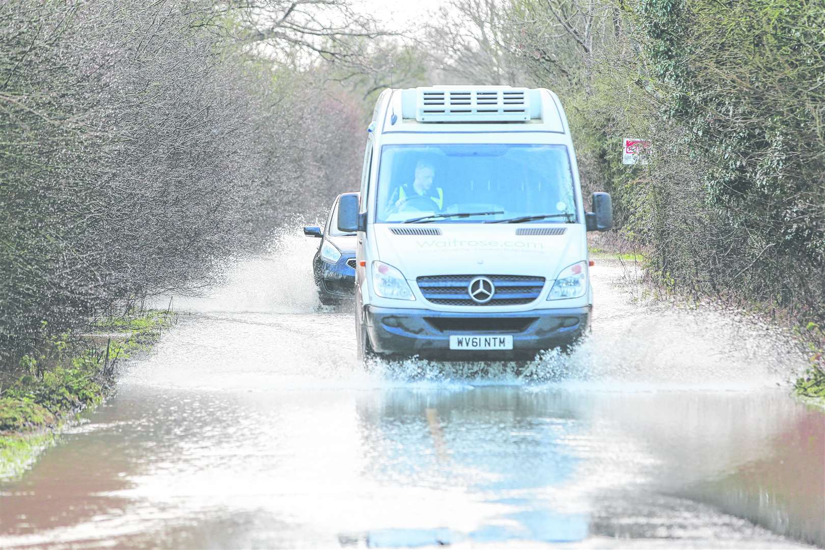 Flooding on New Barn Road in Sutton Valence