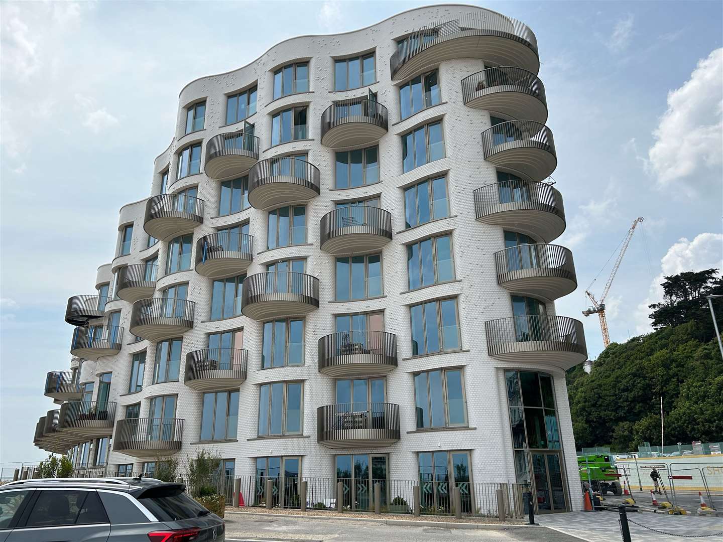 The Shoreline Crescent development on Folkestone seafront – where prices will start from £430,000