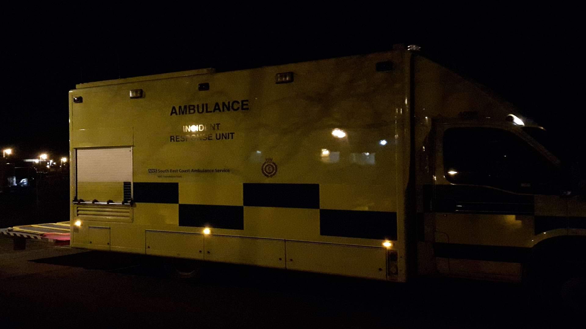 An incident support unit outside HMP Swaleside