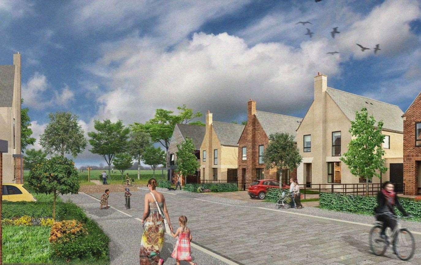 An artist's impression of how the Trenport development in Eccles will look (62059855)