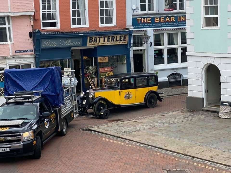 Shops in Market Place, Faversham, have been given a 1950s makeover. Picture: Faversham Town Council