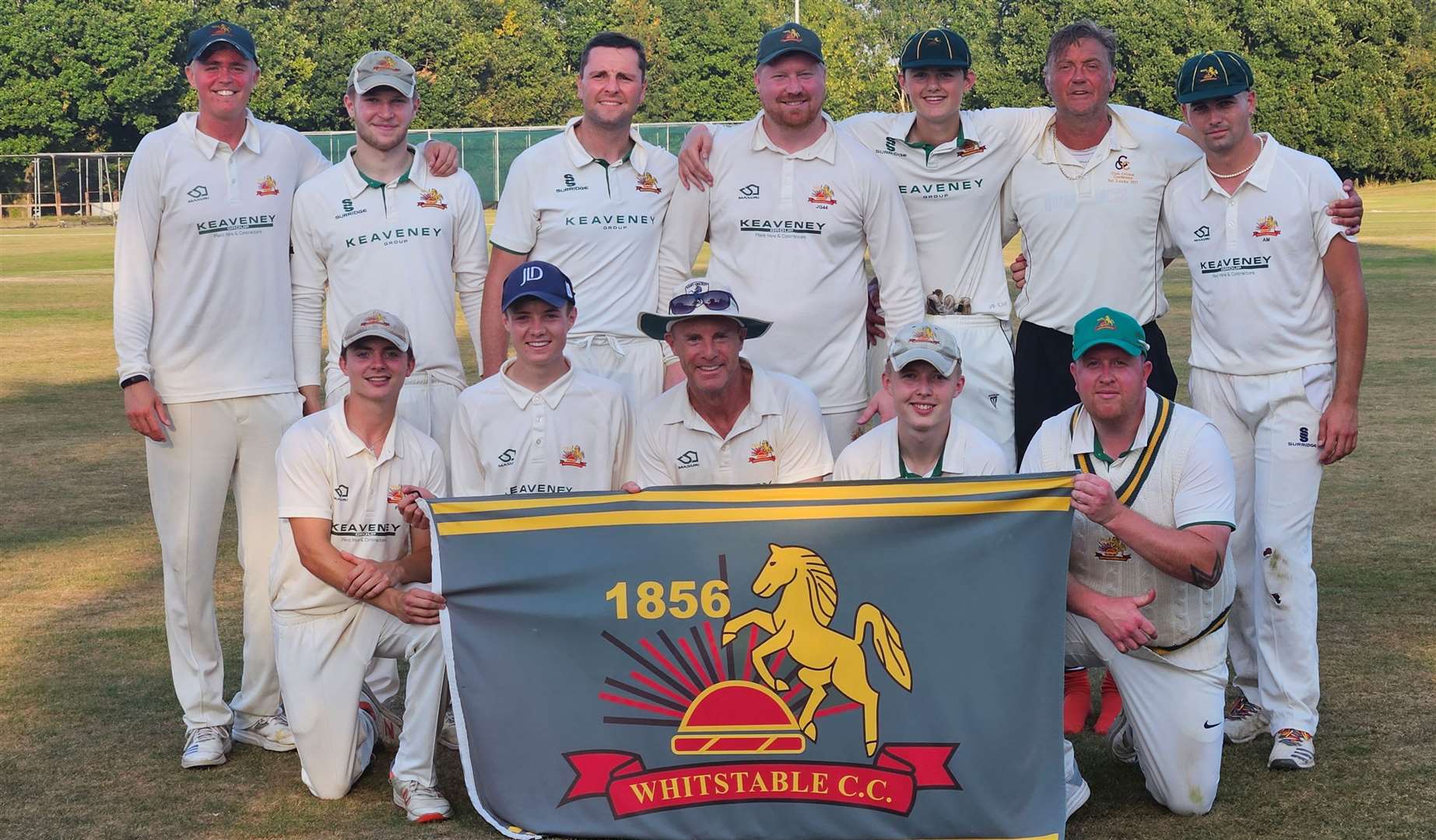 Whitstable CC 2nds earned promotion from Kent League Division 5 Hurricane