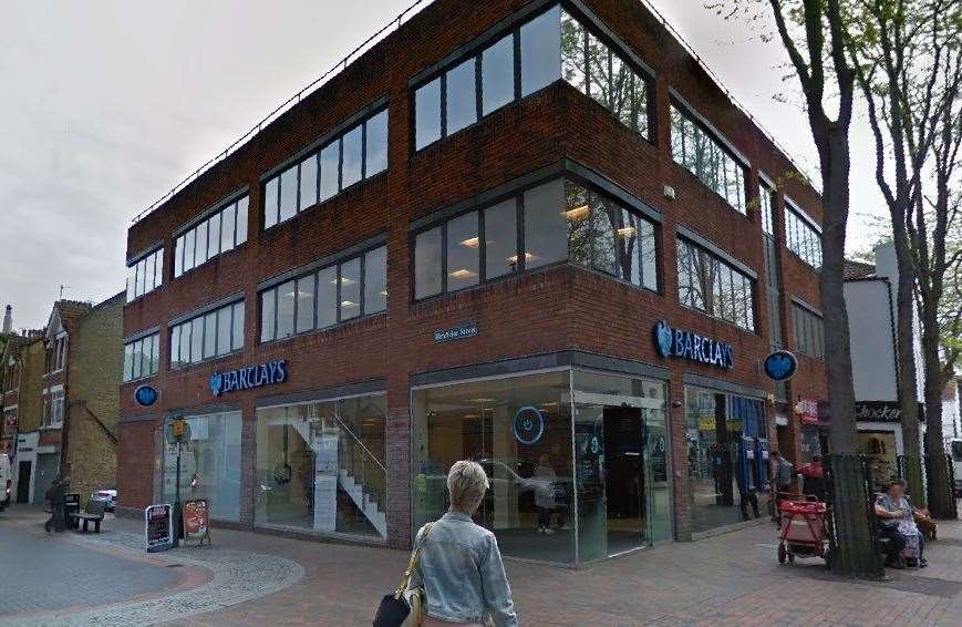 Plans for five flats above Barclays Bank in High Street, Chatham, have been submitted to the council. Picture: Google