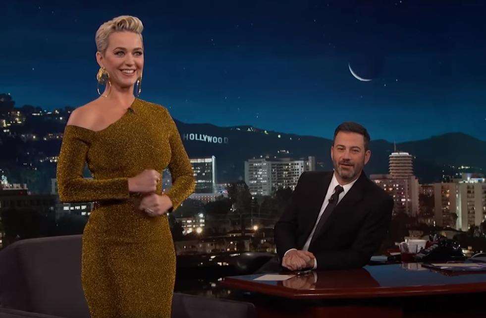 Katy Perry spoke about the proposal on the Jimmy Kimmel Live! show