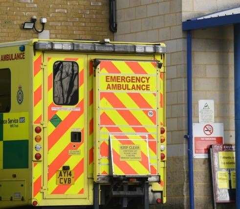A woman has been rushed to hospital after being involved in a car crash. Stock picture