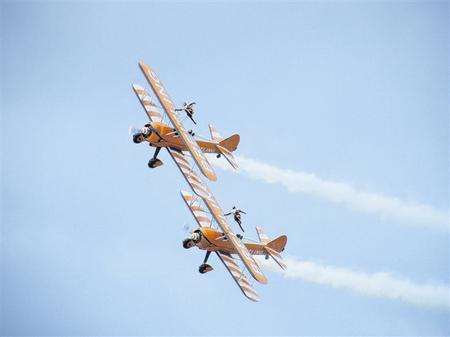 All eyes were on the skies above Palm Bay as the Breitling Wingwalkers performed their routine