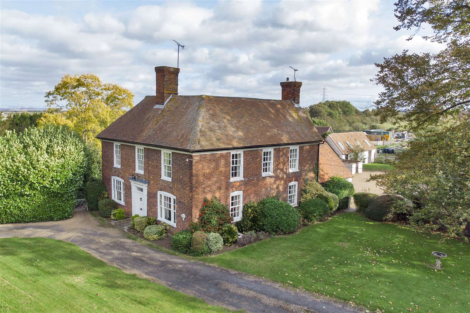A rare opportunity has arisen t purchase a nine-bedroom Grade II Listed Georgian manor house in the village of Chalk near Gravesend. Photo: BTF Partnership