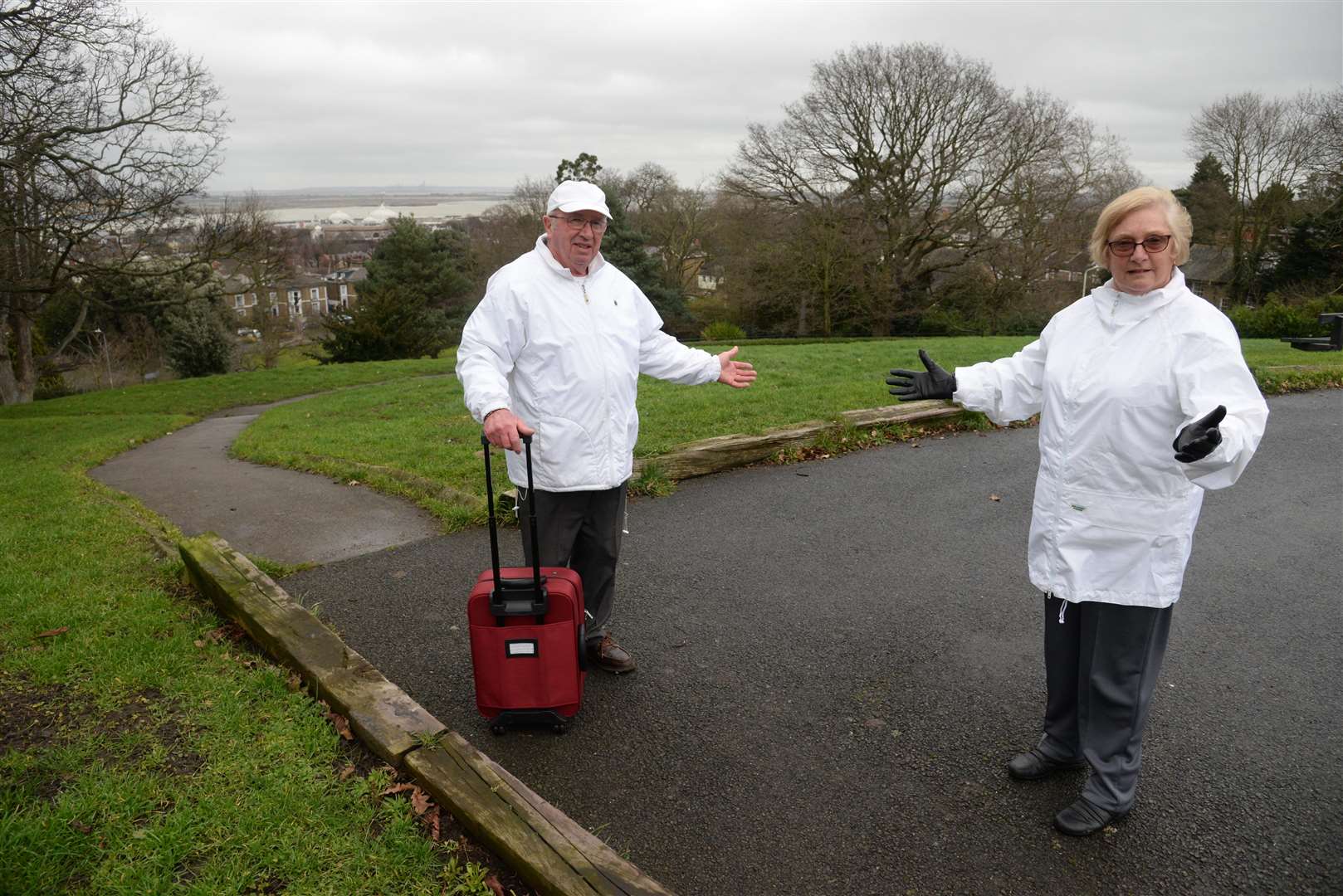 Mel Newman and Rita Marks at the alternative site the council want them to use as a car park. Picture: Chris Davey