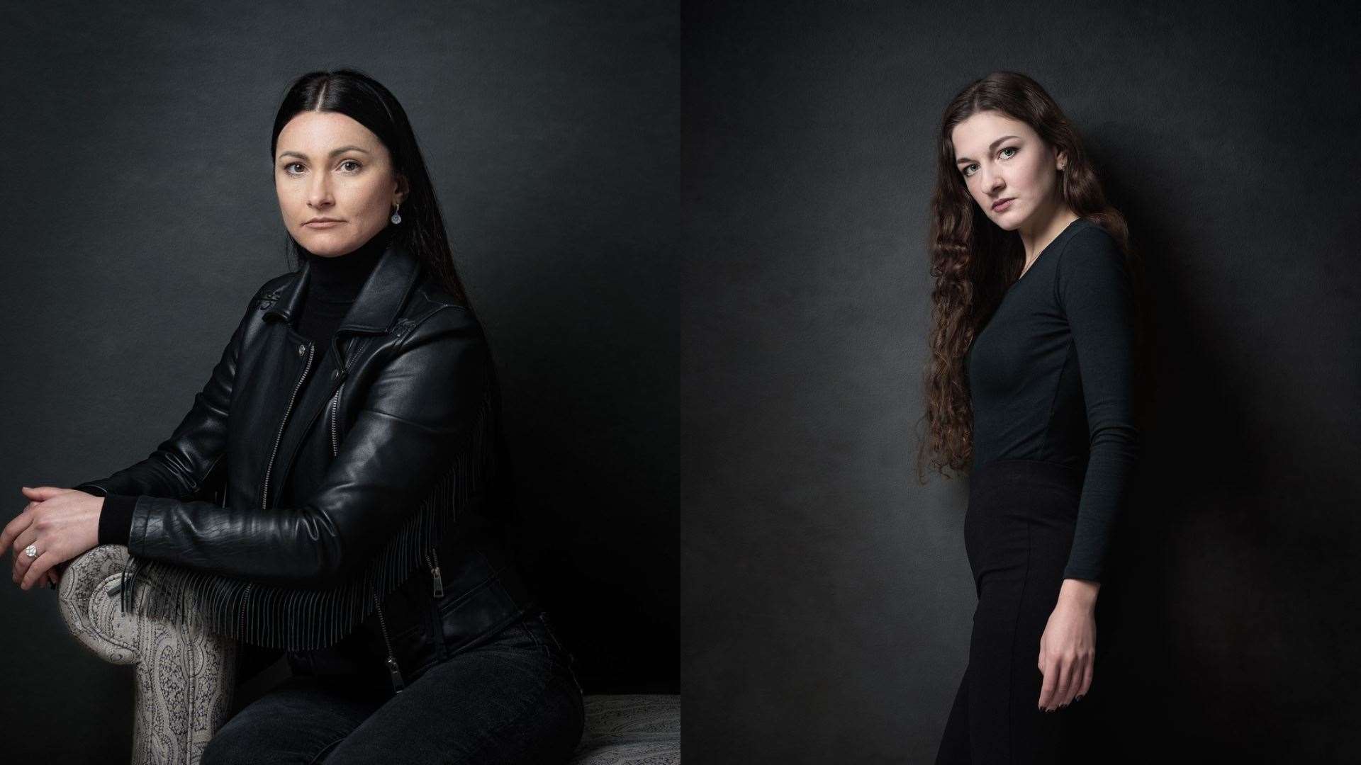 Liudmila Sergiienko (left) and Alina Onishchenko (right), two other subjects featured in the exhibition (Ean Flanders/PA)