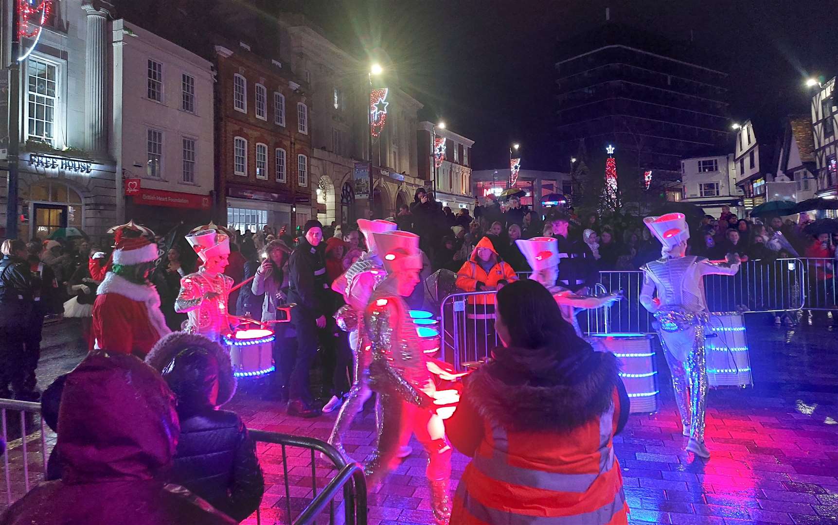 The magical parade finished at the Town Hall in Jubilee Square