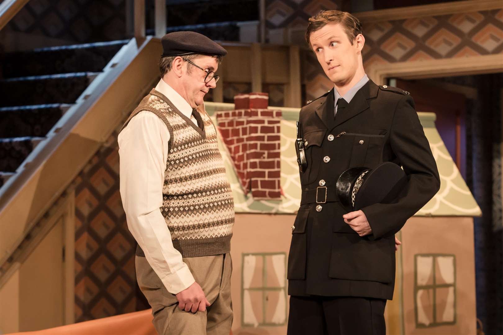 Joe Pasquale as Frank Spencer and Chris Kiely in Some Mothers Do 'Ave 'Em
