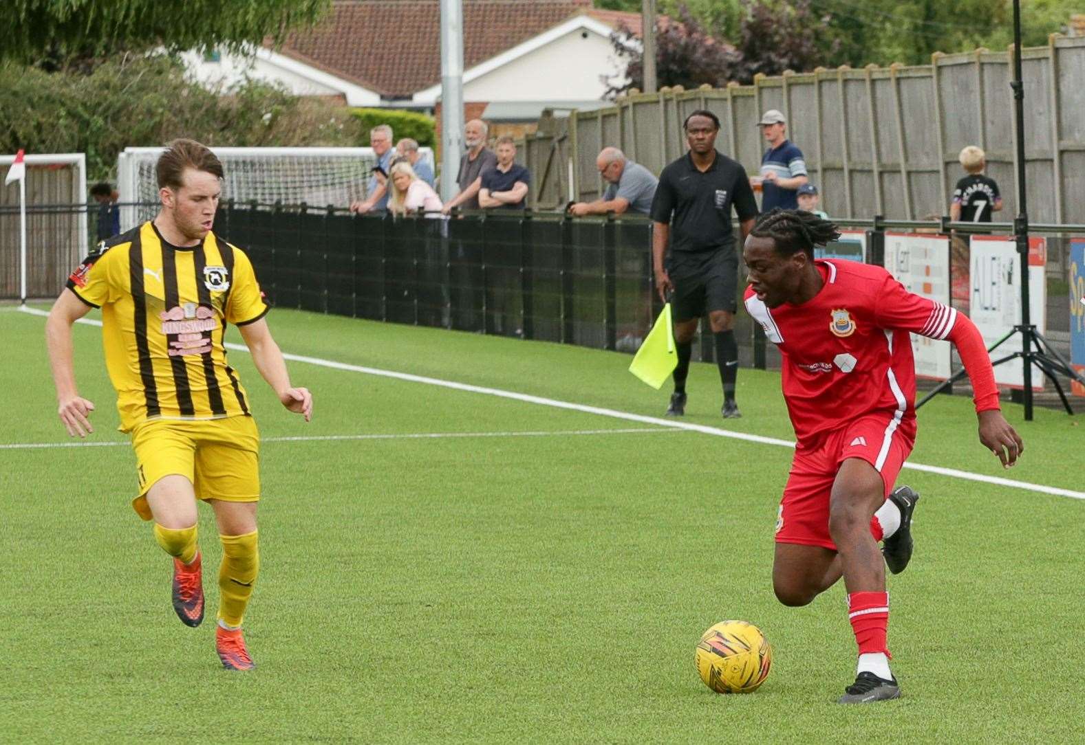 Whitstable's Eri-Oluwa Akintimehin looking good on the ball. Picture: Les Biggs