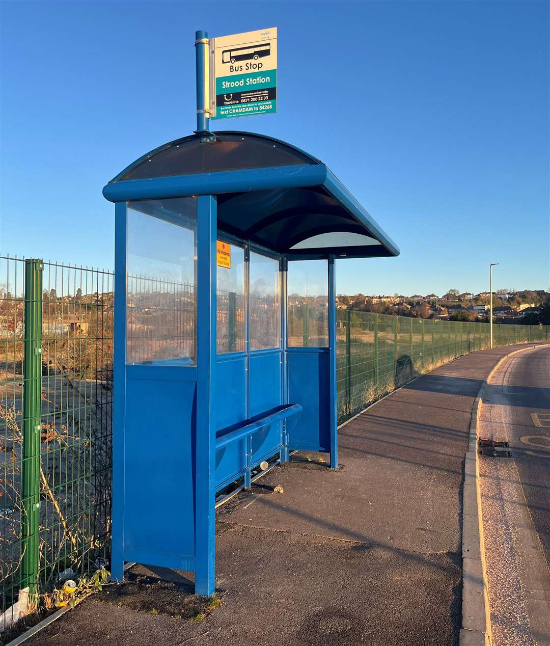 The bus stop by Strood station