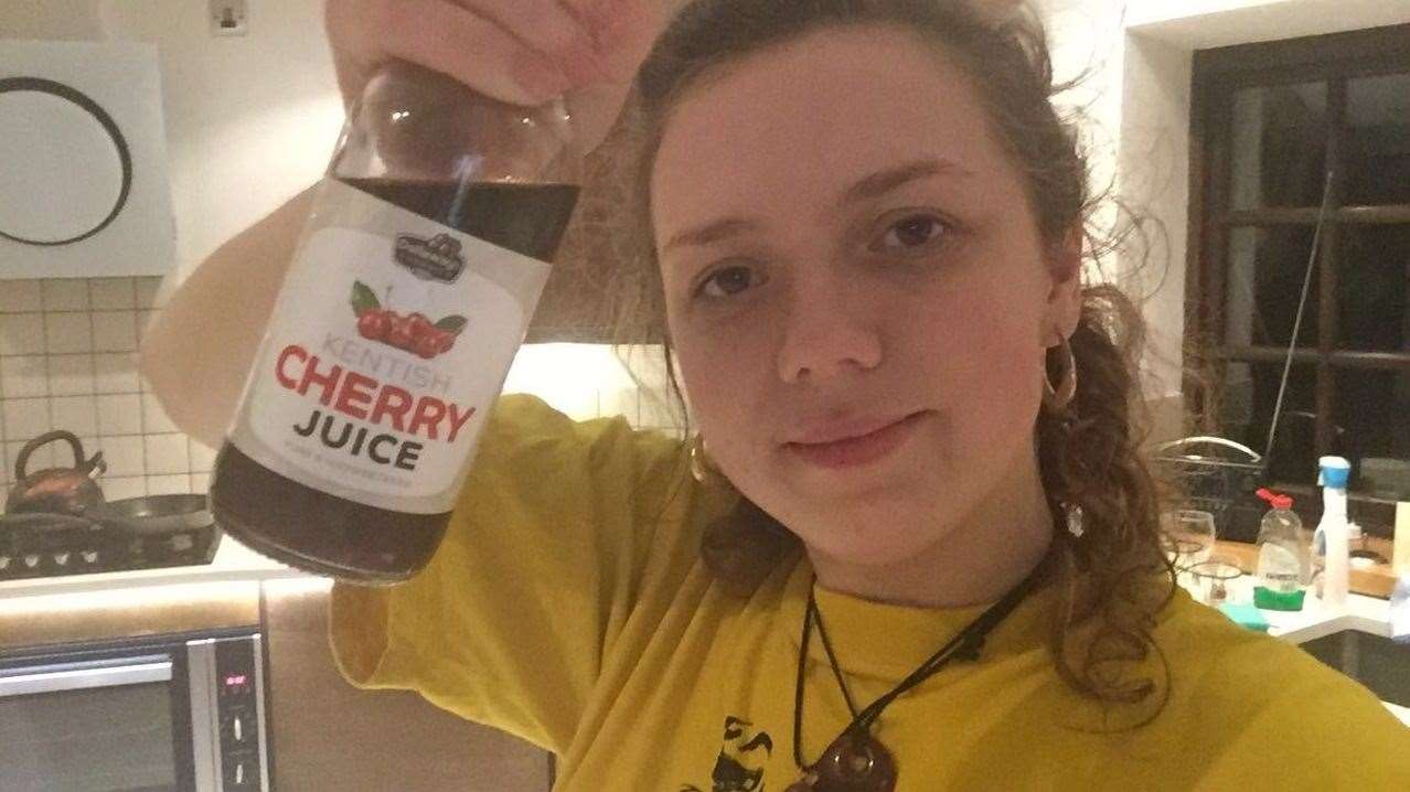 Me with my cherry juice