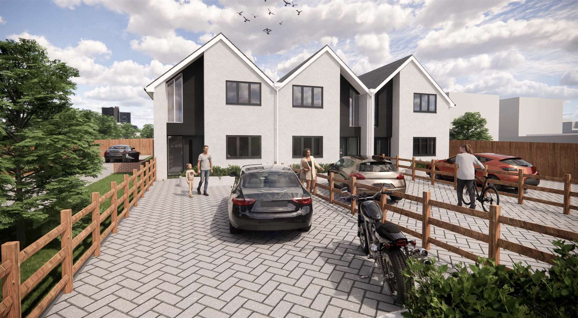 A CGI of how the homes were set to look. Picture: OSG Architecture