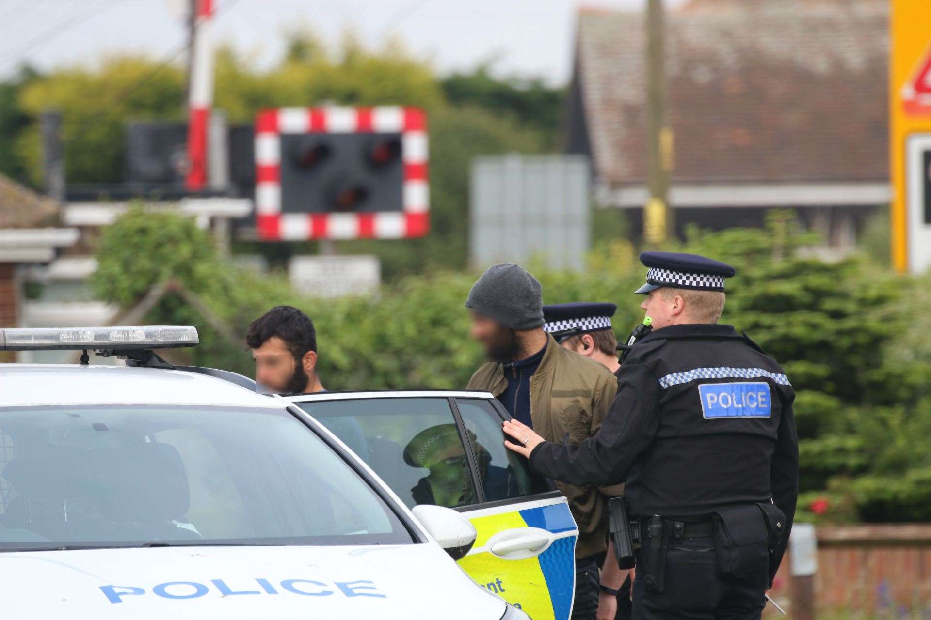 The suspected migrants were met by officers from Kent Police. Picture: Susan Pilcher