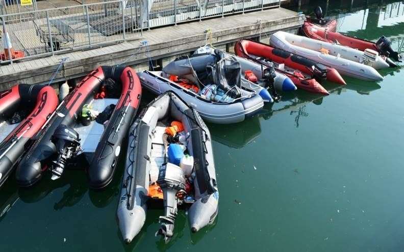 Boats seized by the authorities Picture: NCA