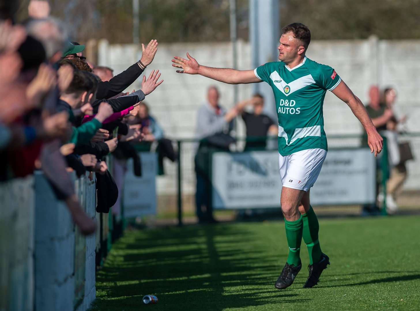 Gary Lockyer celebrates his goal against Chichester Picture: Ian Scammell
