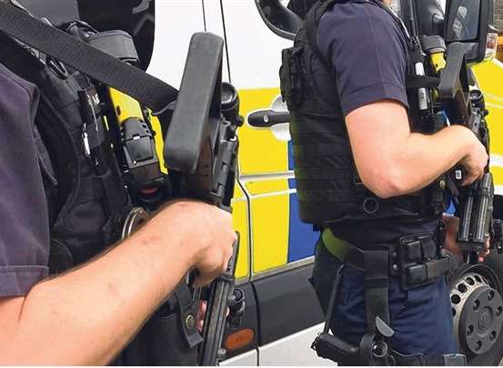 Armed police were sent to the scene. Stock image.