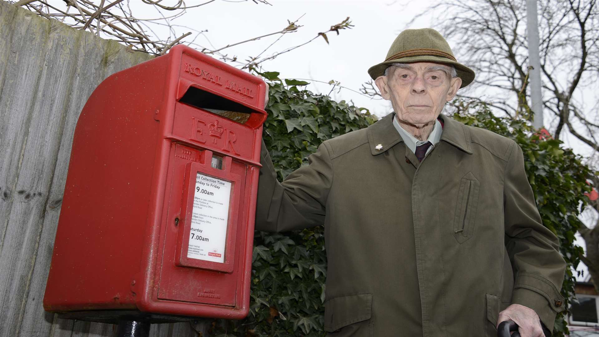 Patrick O'Keeffe is complaining about the collection time being changed at his postbox in Turners Avenue, Tenterden.