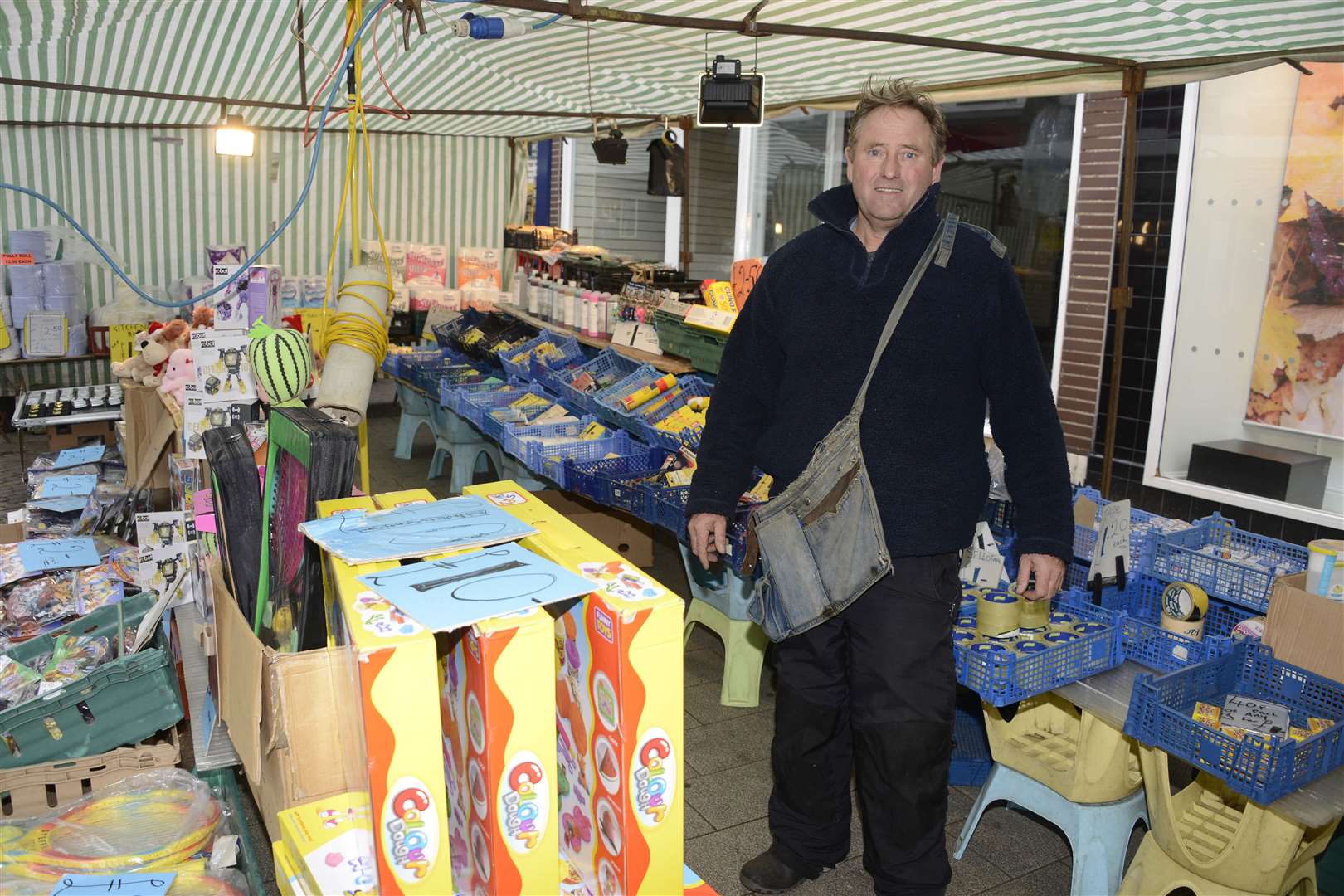 Market manager Paul Clark on his stall. Picture: Paul Amos