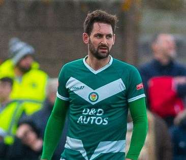 Ashford United striker Jay May is back in business after a calf injury Picture: Ian Scammell