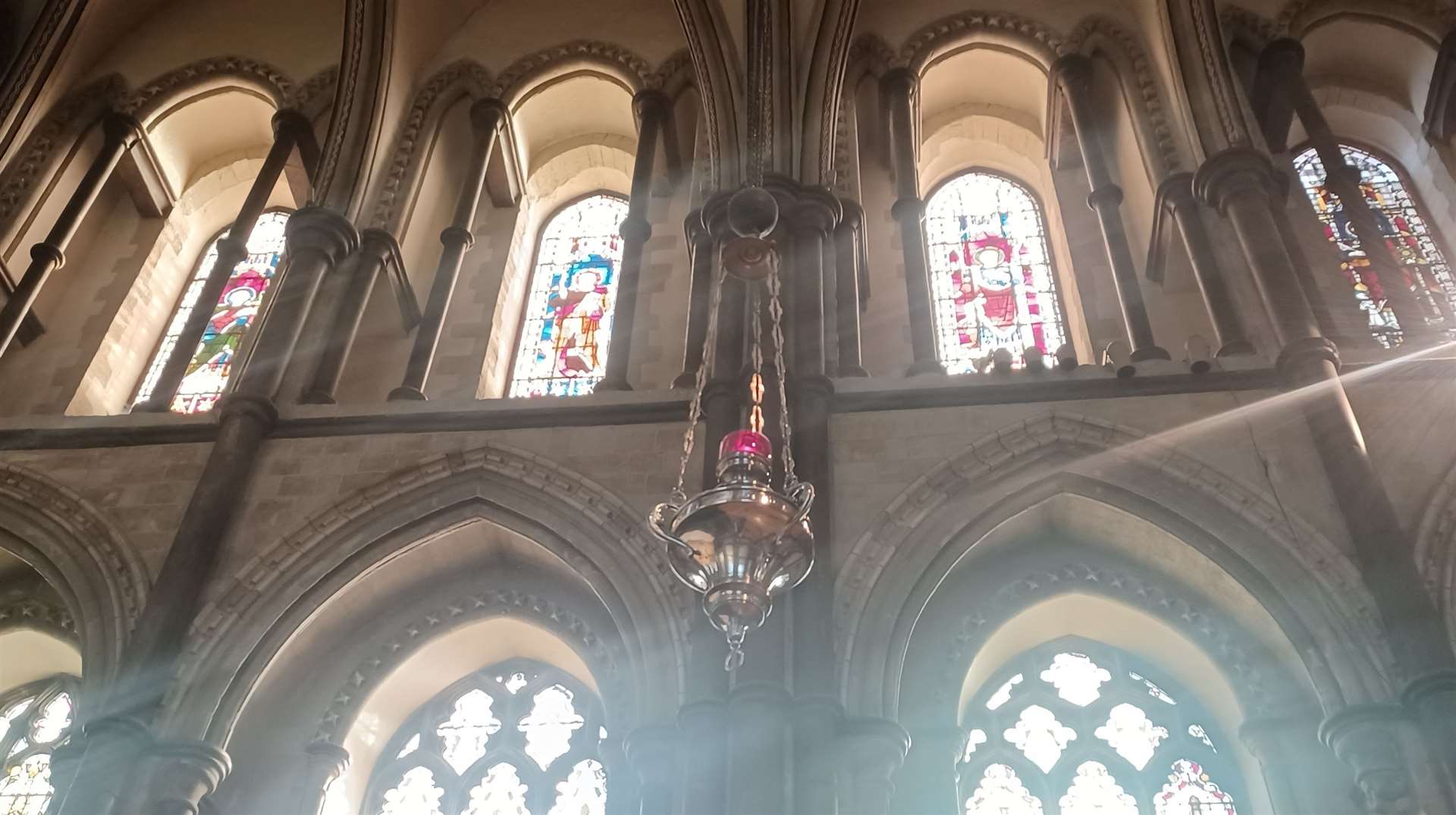 The lamp in The Sanctuary