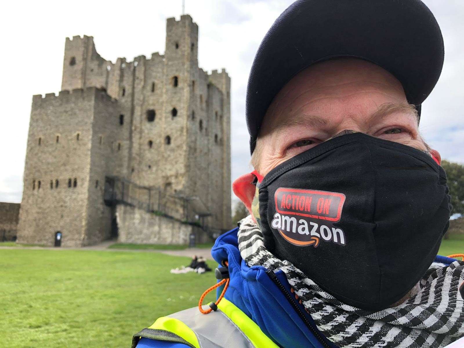 Action On Amazon campaigners at Rochester Cathedral