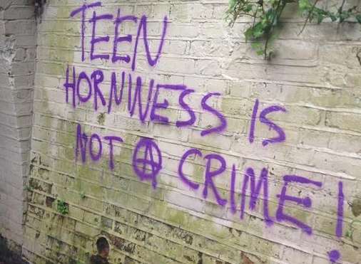 Graffiti at the railway foot tunnel near Canterbury West station. Picture: Rob Jerome