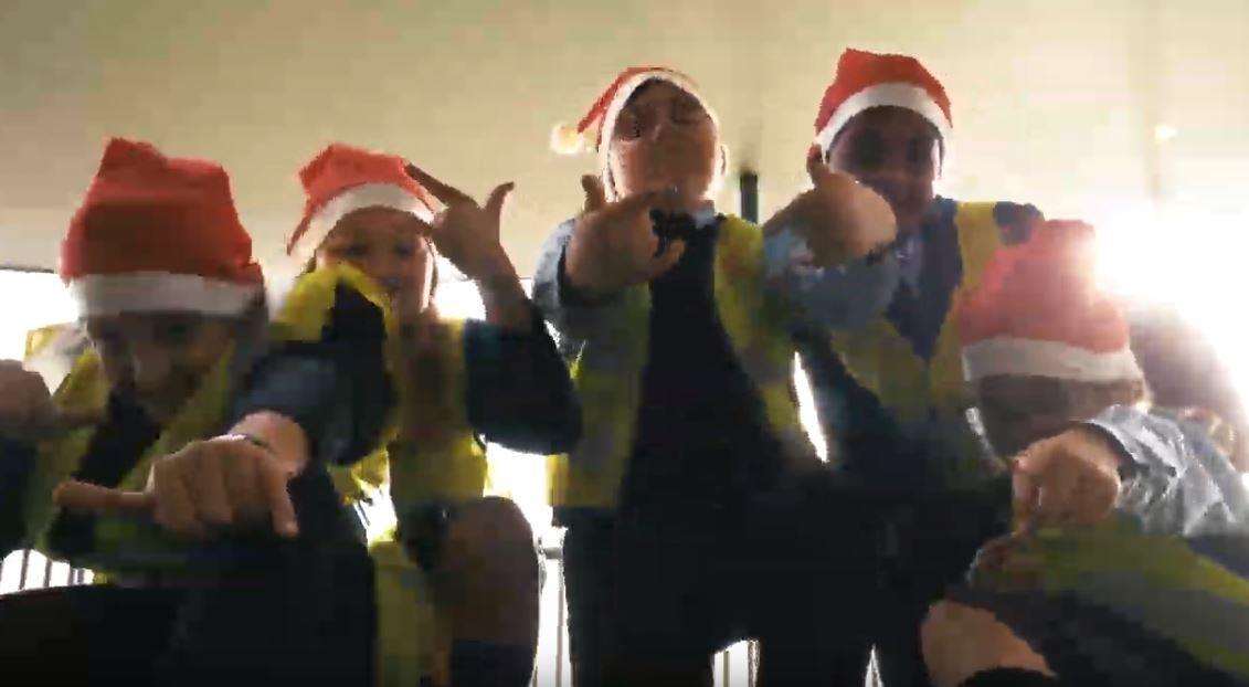 The Folkestone Academy primary pupils in the video (5888938)