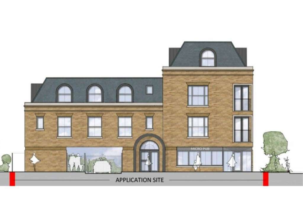 How the flats and micropub might look on the site of the former Old House at Home pub in Sheerness. Picture: SBC