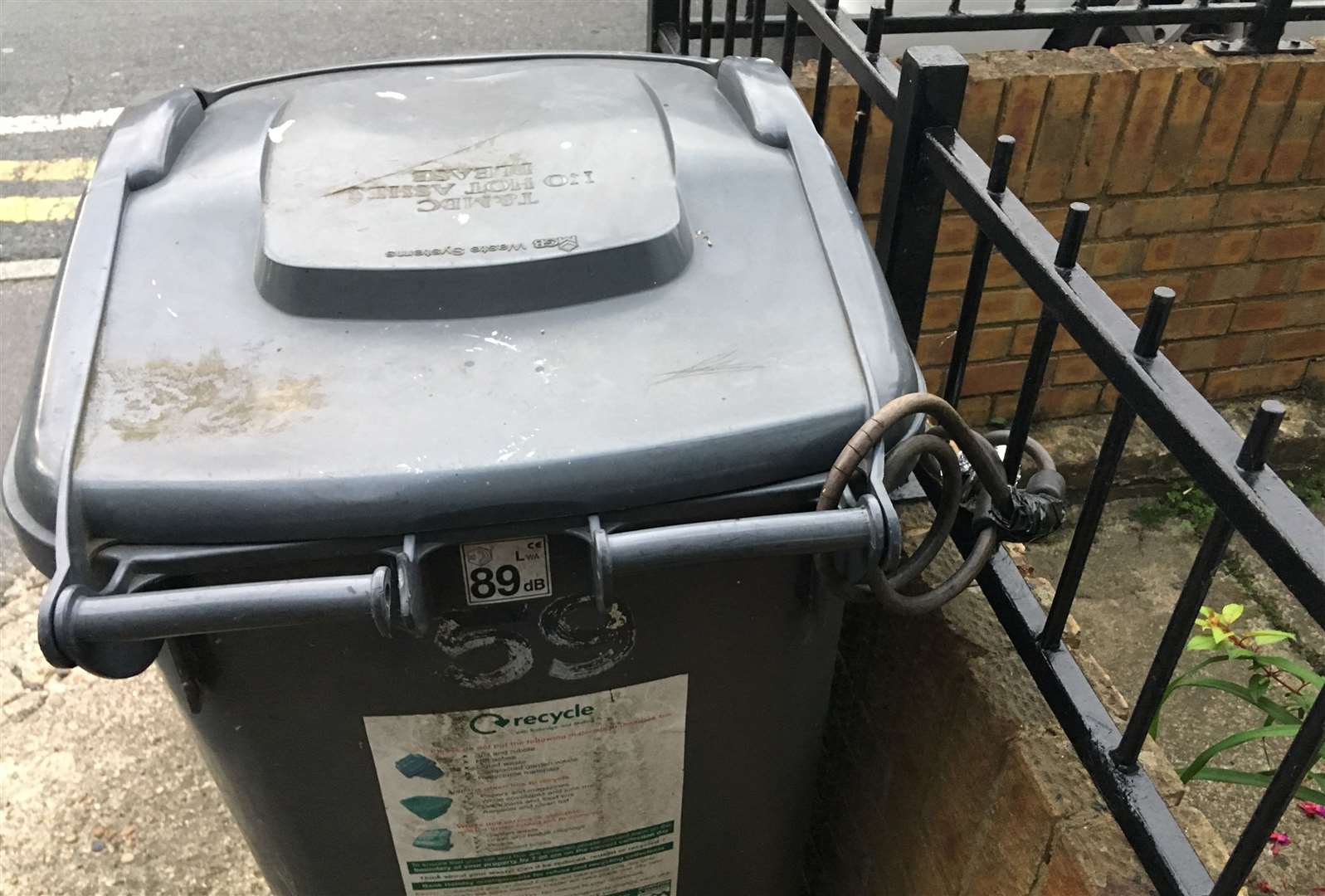 One neighbour padlocked her dustbin to railings over concerns at Aylesford Village Club