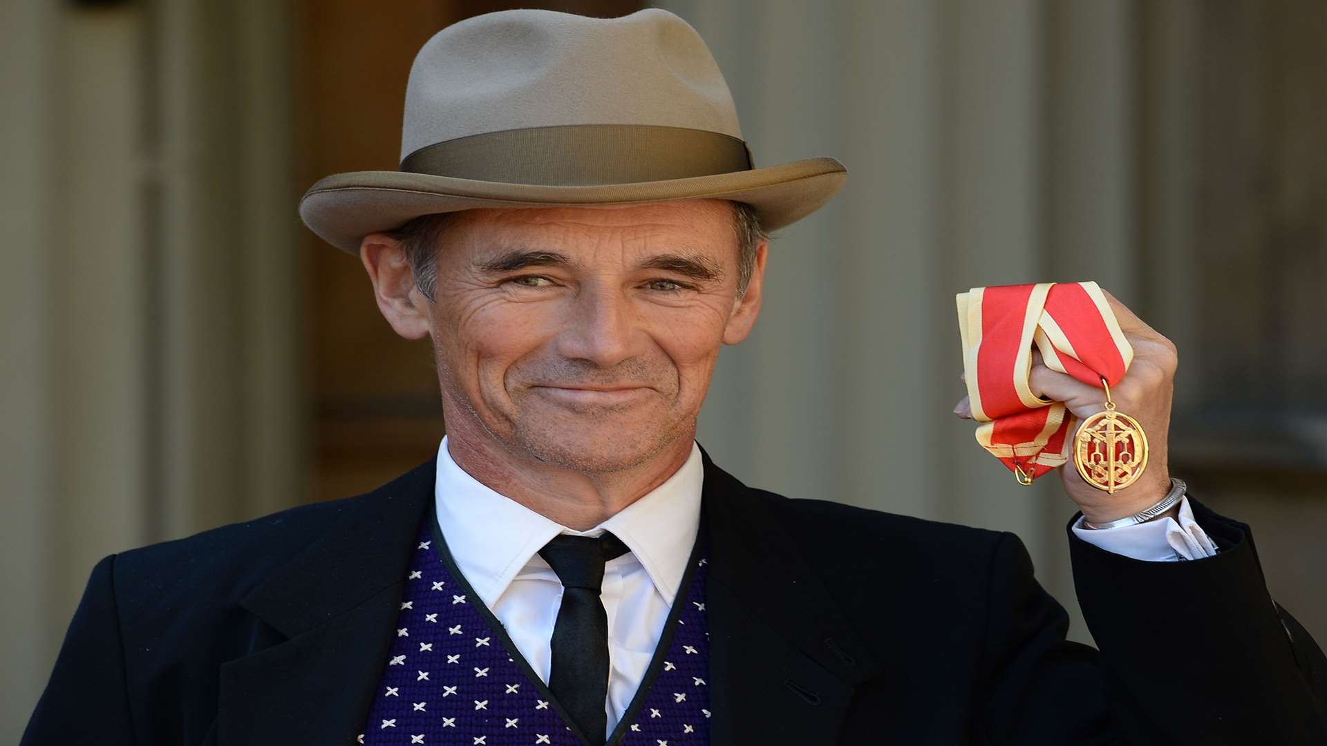 Sir Mark Rylance after he was knighted by the Duke of Cambridge at Buckingham Palace. Picture: John Stillwell/PA Wire