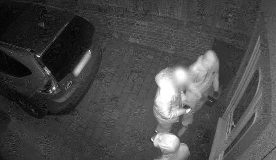 The burglars were caught on CCTV footage