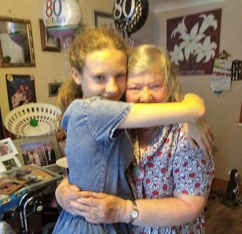 Lucy Billingham, pictured aged 15, with her nan Annie