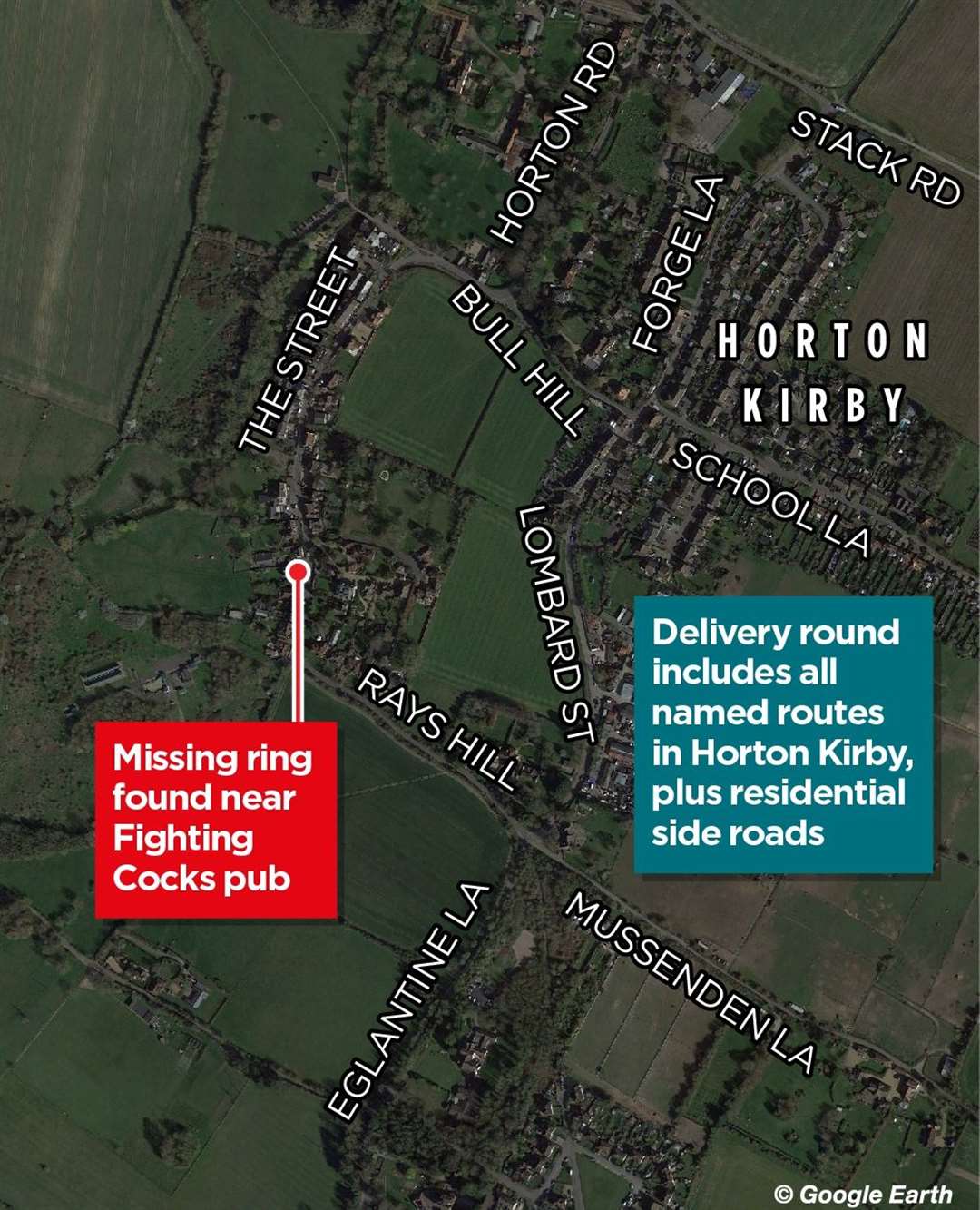Adrian's route around Horton Kirby and South Darenth covers around 11 miles