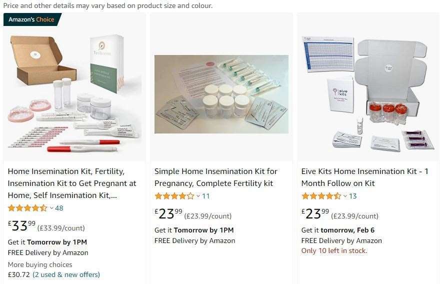 Home insemination kits are readily available on Amazon - just add sperm