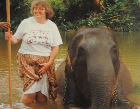 Maureen Davey got up close with elephants in Sri Lanka