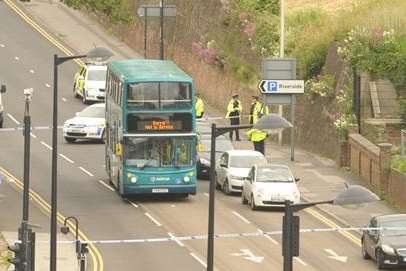 A man was knocked down by a double-decker bus in Chatham. Picture: Steve Crispe