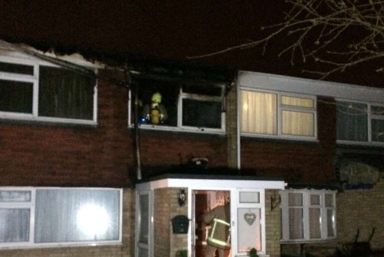The house in Roper Road, Parkwood, went up in flames.