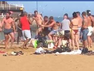 One person had to be treated by paramedics after a fight broke out at Viking Bay, Broadstairs, in May