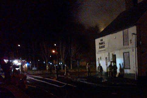 The Prince Albert pub caught fire overnight Picture: Graham Galpin