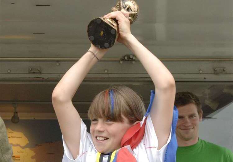 Alessia Russo, 11, winning a mini-tournament hosted by the Kent Messenger in 2010