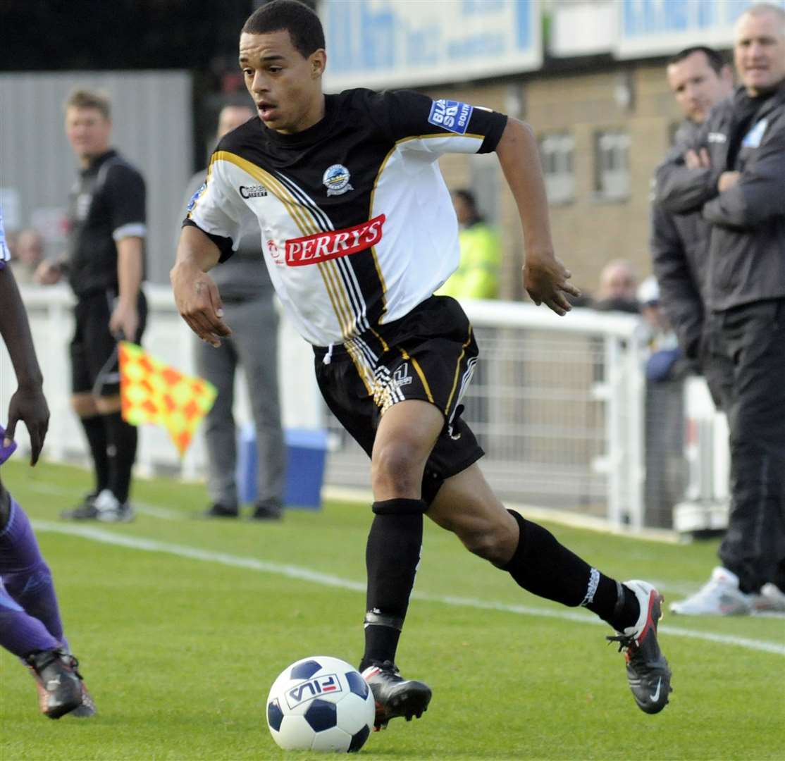 Leon Redwood during a loan spell with Dover in 2011. Picture: Paul Amos