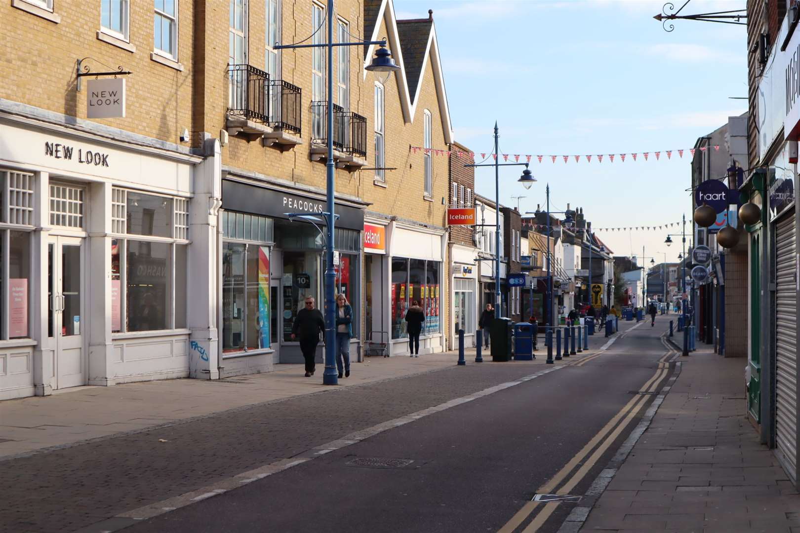 Deserted High Street in Sheerness on the first day of the second national coronavirus lockdown