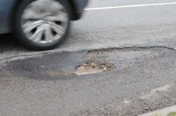 The number of potholes in Kent is increasing