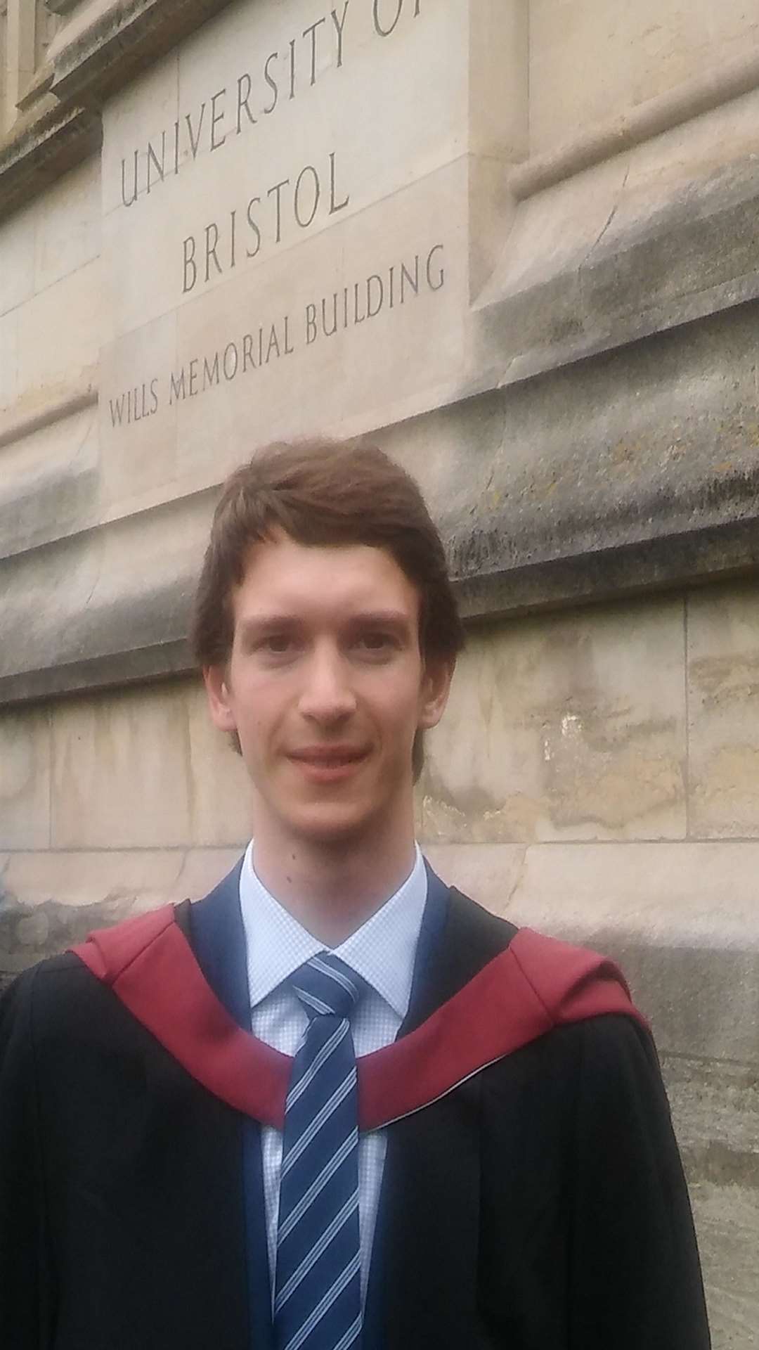 Joshua Mudie on his graduation day